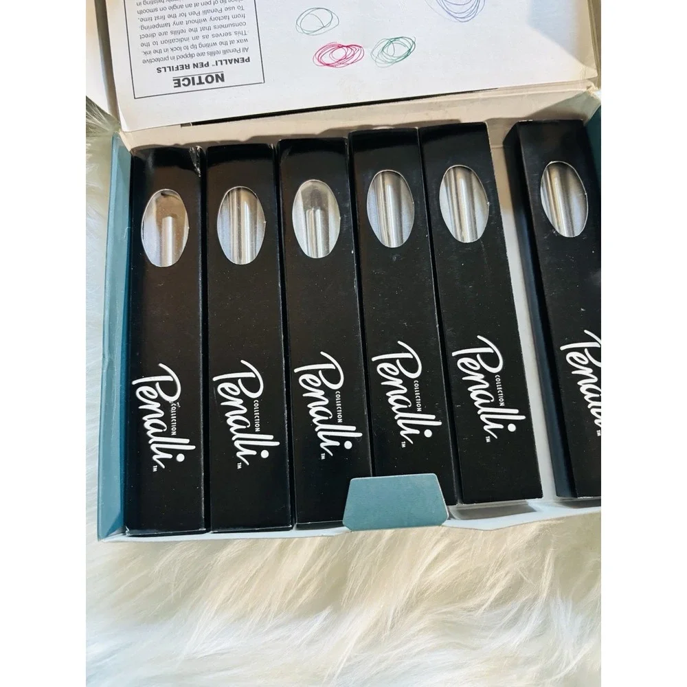New Old Stock Open Box PENALLI 6 + 1 Pen Collection w/ 65 Piece Refill Pack